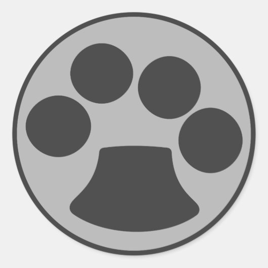 Kitty Cat Paw Print Runder Aufkleber (Vorderseite)