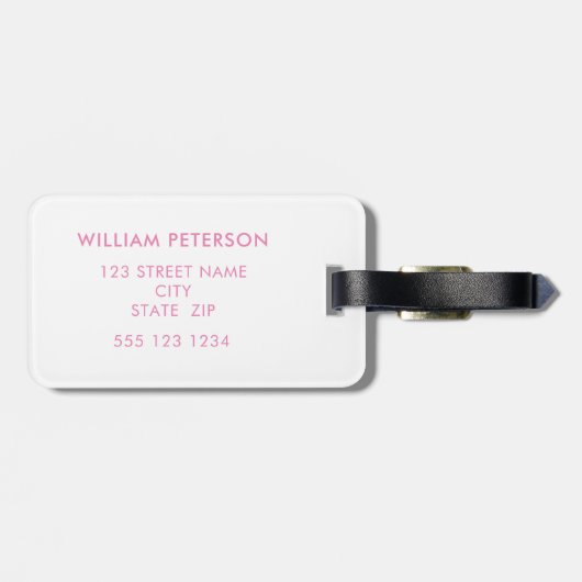 Kitty Cat Personalisiert Gepäckanhänger (Rückseite horizontal)