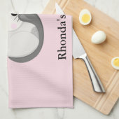 Kitty Cat Pink Küchentuch (Viertel Falte)