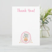 Kitty Cat Pink Niedlich Dankeschön Karte (Stehend Vorderseite)