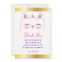 Kitty Cat Pink und Gold Geburtstagsparty