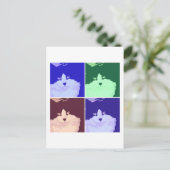 Kitty Cat Pop Art Postkarte (Stehend Vorderseite)
