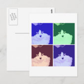 Kitty Cat Pop Art Postkarte (Vorne/Hinten)
