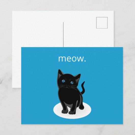 Kitty Cat Postkarte (Vorne/Hinten)