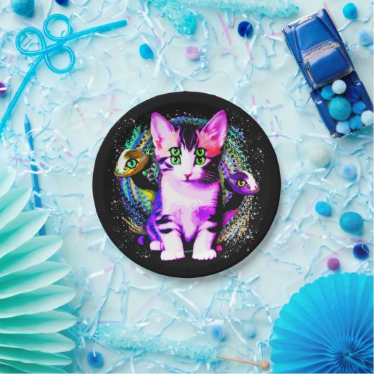 Kitty Cat Psychische Ästhetik Pappteller (Party)