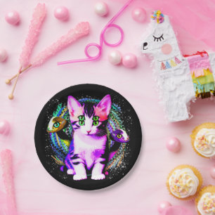 Kitty Cat Psychische Ästhetik Pappteller