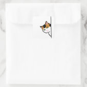Kitty Cat Quadratischer Aufkleber (Tasche)