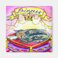 Kitty Cat rosa Princess Magnet