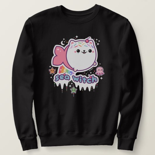 Kitty Cat Sea Hexe Sweatshirt (Design vorne)