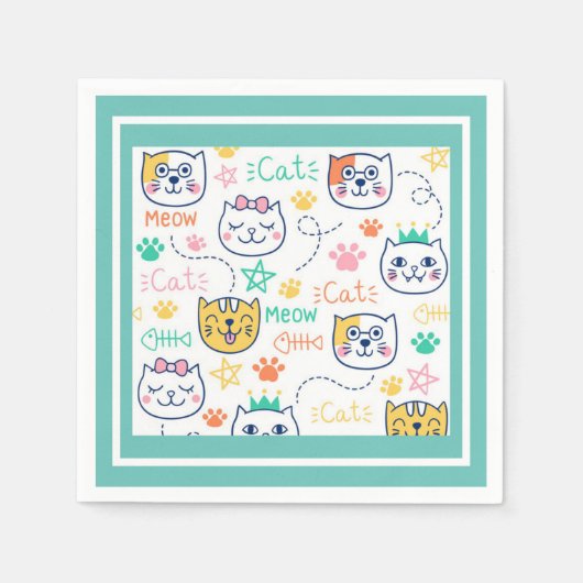 Kitty Cat Serviette (Vorderseite)