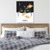 Kitty Cat Snack Attack Leinwanddruck (Insitu (Schlafzimmer))