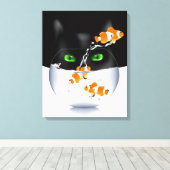 Kitty Cat Snack Attack Leinwanddruck (Insitu (Holzboden))