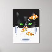 Kitty Cat Snack Attack Leinwanddruck (Vorderseite)