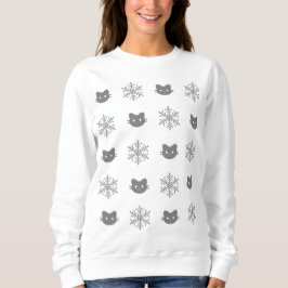 Kitty Cat Snowflake Christmas Sweatshirt