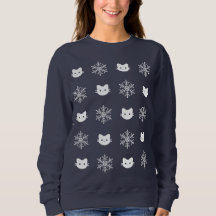 Kitty Cat Snowflake Weihnachten Sweatshirt