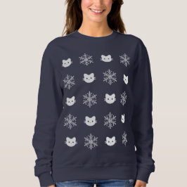 Kitty Cat Snowflake Weihnachten Sweatshirt