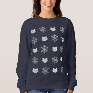 Kitty Cat Snowflake Weihnachten Sweatshirt