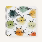 Kitty Cat Square Spiral Notebook Notizblock (Vorderseite)