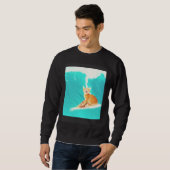 Kitty Cat Surfing Pizza Sweatshirt (Vorne ganz)