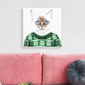 Kitty Cat Sweater Leinwanddruck (Insitu (Wohnzimmer))