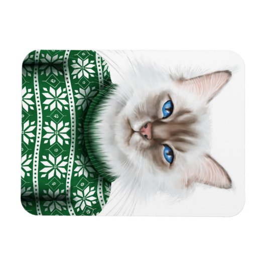 Kitty Cat Sweater Magnet (Horizontal)