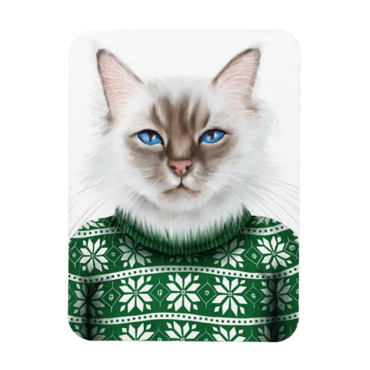 Kitty Cat Sweater Magnet (Vertikal)