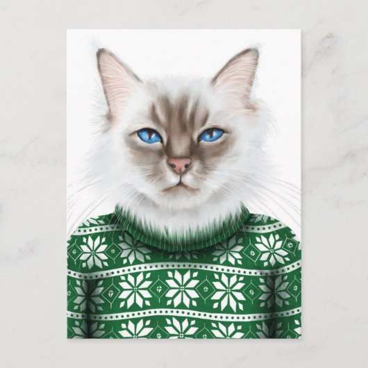 Kitty Cat Sweater Postkarte (Vorderseite)