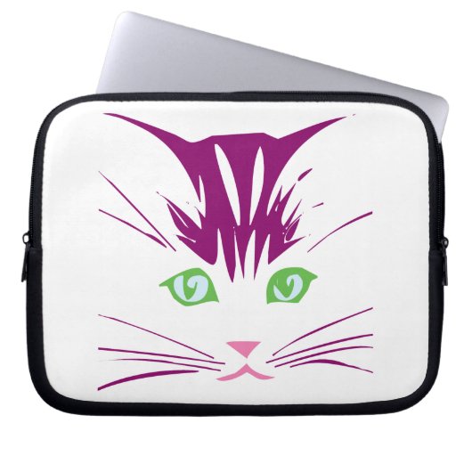 Kitty Cat Sweet Face Laptopschutzhülle (Vorderseite)