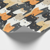 Kitty Cat-Tarnung Katzen Camo Geschenkpapier (Ecke)