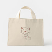 Kitty Cat Tote Bag Mini Stoffbeutel (Rückseite)