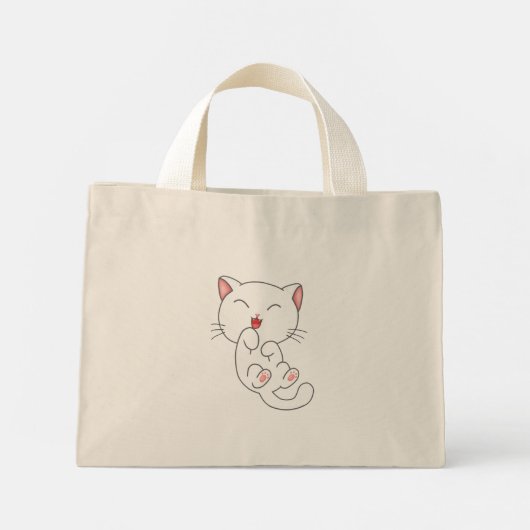 Kitty Cat Tote Bag Mini Stoffbeutel (Rückseite)
