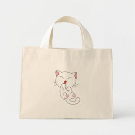 Kitty Cat Tote Bag Mini Stoffbeutel