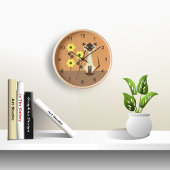 Kitty Cat und Blume Uhr