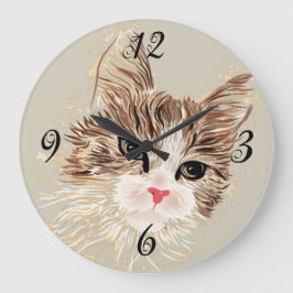 Kitty Cat Wall Clock Große Wanduhr