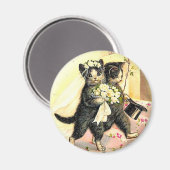 Kitty Cat Wedding Magnet (Vorderseite/Rückseite)