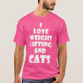 Kitty Cat Weight Lifting Geschenk Tshirt Workout F (Vorderseite)