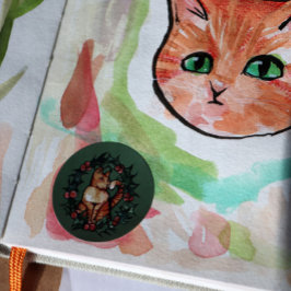 Kitty Cat Weihnachten Weihnachten Weihnachten Weih Runder Aufkleber