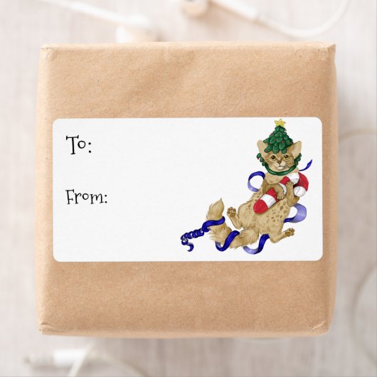 Kitty Cat Weihnachtsgeschenke Labels (Insitu)