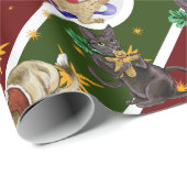Kitty Cat Weihnachtswrapping Paper Geschenkpapier (Rolleneckpunkt)