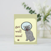 Kitty Cat wird bald gut Postkarte (Stehend Vorderseite)
