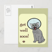 Kitty Cat wird bald gut Postkarte (Vorne/Hinten)