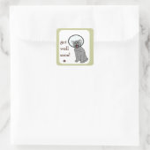 Kitty Cat wird bald gut Quadratischer Aufkleber (Tasche)