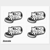 Kitty Cats Antidepressiva Rechteckiger Aufkleber (Blatt)