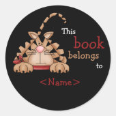 Kitty Cats Buchsticker Runder Aufkleber (Vorderseite)