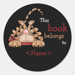 Kitty Cats Buchsticker Runder Aufkleber