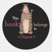 Kitty Cats Buchsticker Runder Aufkleber (Vorderseite)