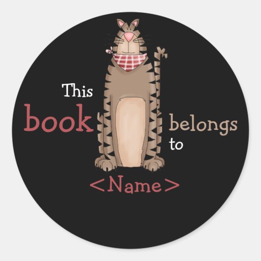 Kitty Cats Buchsticker Runder Aufkleber (Vorderseite)