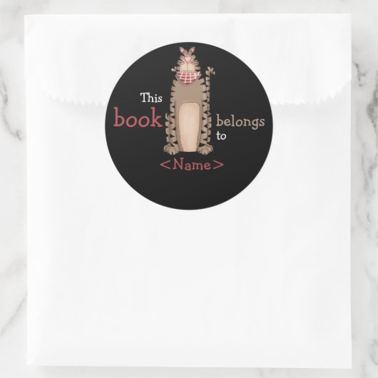 Kitty Cats Buchsticker Runder Aufkleber (Tasche)