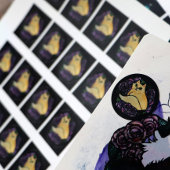 Kitty Cats Garden Runder Aufkleber