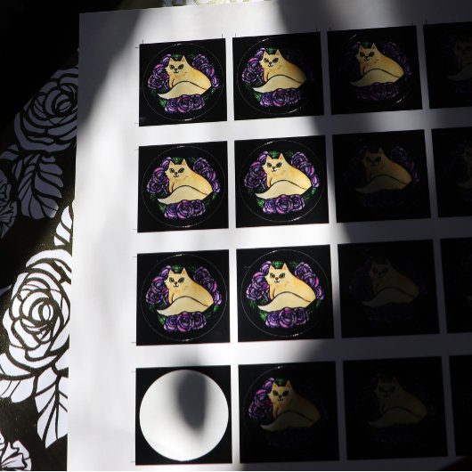 Kitty Cats Garden Runder Aufkleber